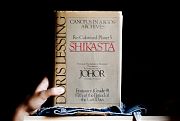 A photograph of the book Shikasta.