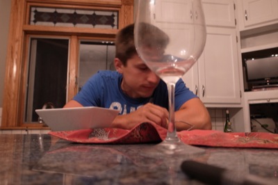 Alex and wine glass