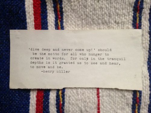 Quotation from Henry Miller